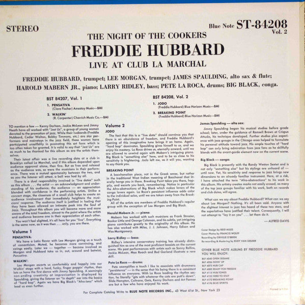 Master Release: The Night Of The Cookers - Live At Club La Marchal, Volume 2 by Freddie Hubbard