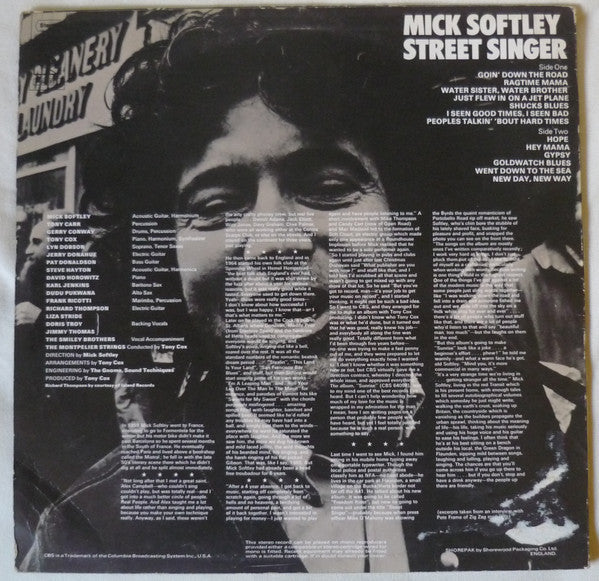 Master Release: Street Singer by Mick Softley