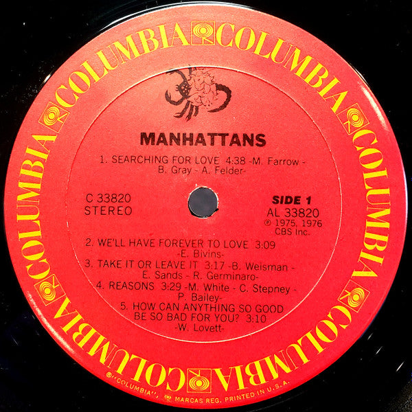Release: The Manhattans-Vinyl-US-1976-C 33820-11921837