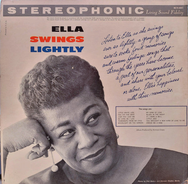 Release: Ella Swings Lightly-Vinyl-US-None-V6-4021-16065294