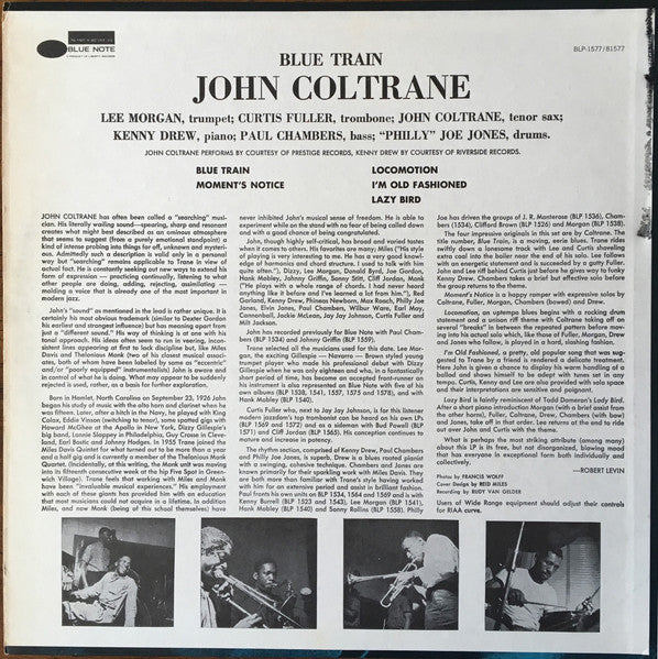 Release: Blue Train-Vinyl-US-1967-BST 81577, BLP 1577, BLP-1577, 81577-12732965