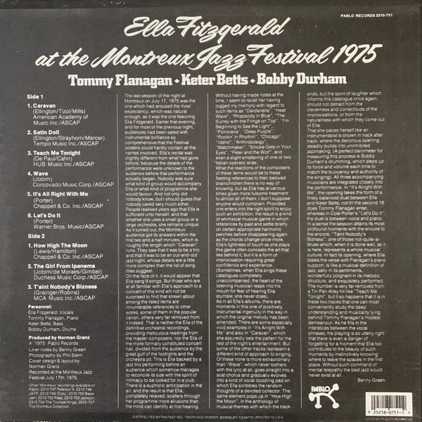 Master Release: At The Montreux Jazz Festival 1975 by Ella Fitzgerald