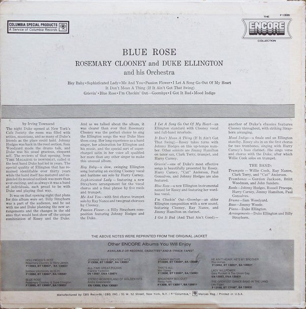 Release: Blue Rose-Vinyl-US-None-P 13085, P 13085-13870947