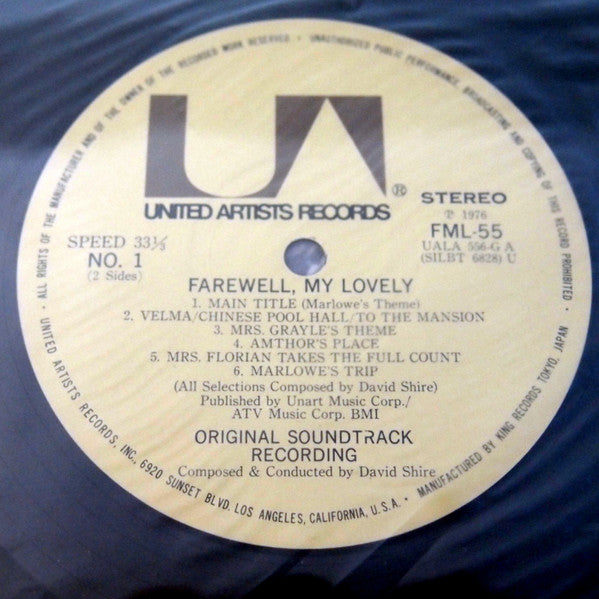 Release: Farewell, My Lovely: Original Motion Picture Soundtrack-Vinyl-Japan-1976-FML 55-11656358