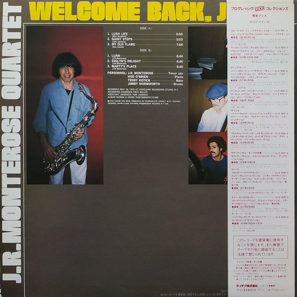 Release: Welcome Back J.R. !-Vinyl-Japan-1981-ULS-6036-G-16100880