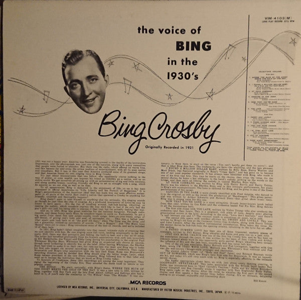 Master Release: The Voice Of Bing... In The 1930's by Bing Crosby