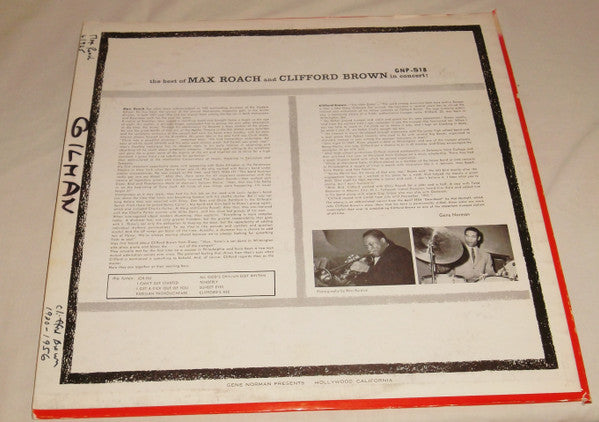 Release: The Best Of Max Roach And Clifford Brown In Concert!-Vinyl-US-1973-GNP-S18-22483379