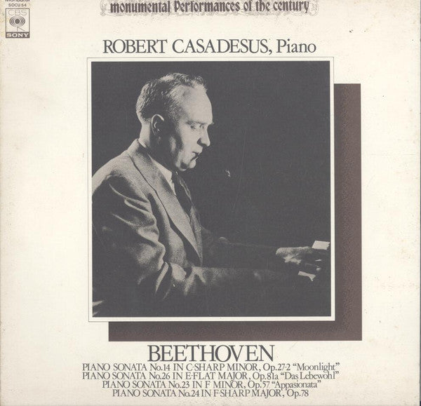 Release: Moonlight Sonata; Op. 81A “Les Adieux”; Op. 78 “A Therese”; Op. 57 “Appassionata”-Vinyl-Japan-None-SOCU 54-24053927