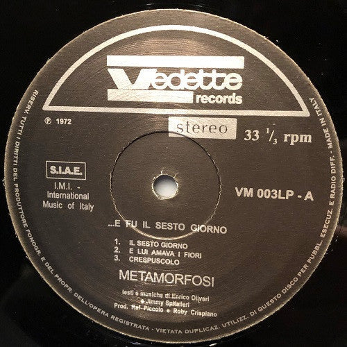 Master Release: ...E Fu Il Sesto Giorno by Metamorfosi