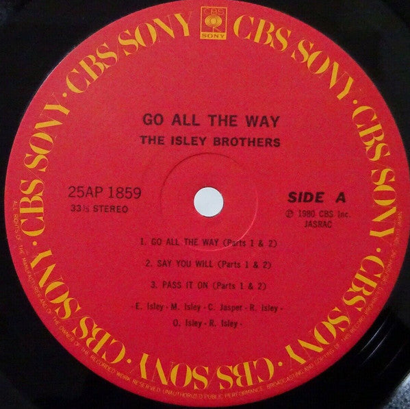 Release: Go All The Way-Vinyl-Japan-1980-25AP 1859-17195674