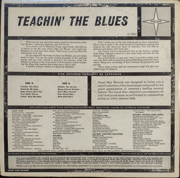 Master Release: Teachin' The Blues by John Lee Hooker