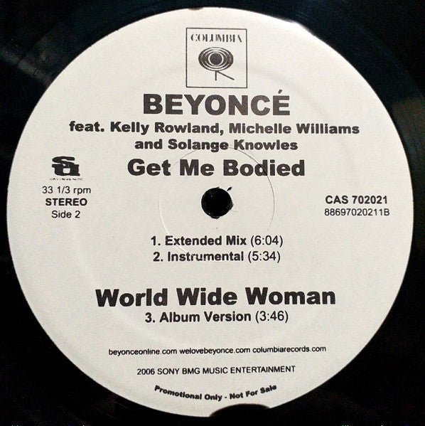 Master Release: Get Me Bodied / Suga Mama by Beyoncé