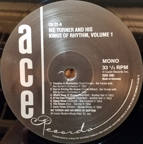 Release: Ike Turner's Kings Of Rhythm Volume 1-Vinyl-UK-1983-CH 22, CH22-12847411