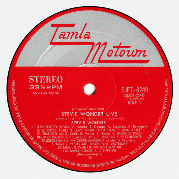 Release: Stevie Wonder Live-Vinyl-Japan-None-SJET-8249, TS-298, SJET-8249-14419911