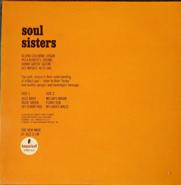 Master Release: Soul Sisters by Gloria Coleman Quartet