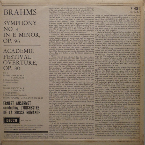 Master Release: Fourth Symphony ∙ Academic Festival Overture by Johannes Brahms