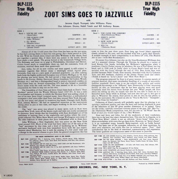 Master Release: Zoot Sims Goes To Jazzville by Zoot Sims