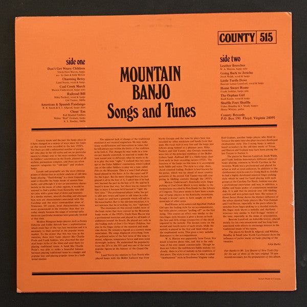 Master Release: Old Time Classics: A Collection Of Mountain Banjo Songs & Tunes by Various