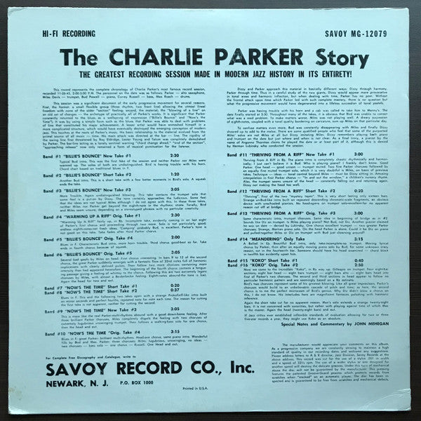 Release: The Charlie Parker Story-Vinyl-US-1975-MG-12079-11867184