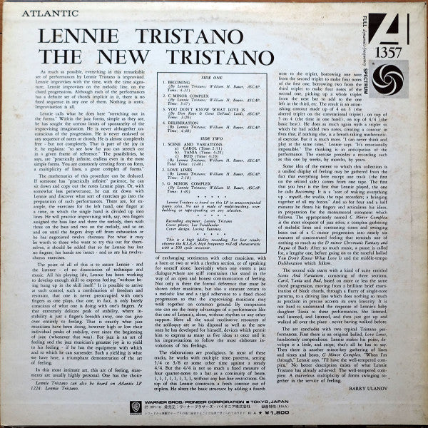 Release: The New Tristano-Vinyl-Japan-1971-P-6017A-10857245