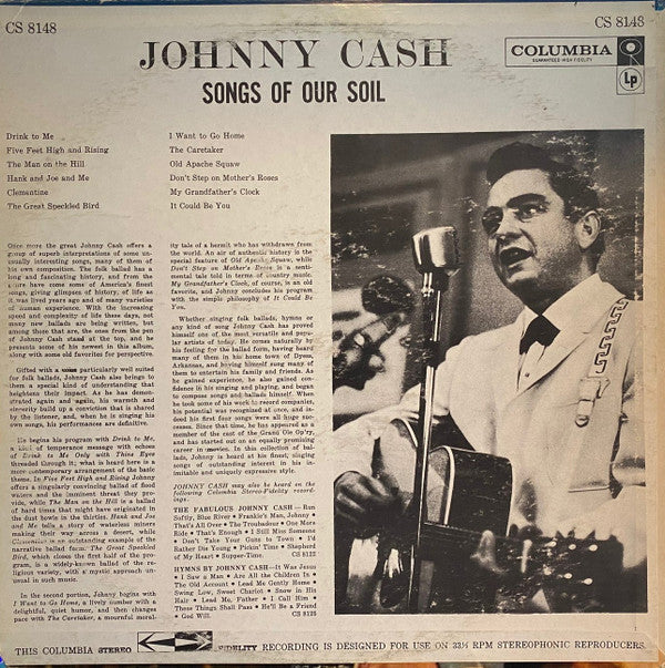 Release: Songs Of Our Soil-Vinyl-US-None-CS 8148-20443813