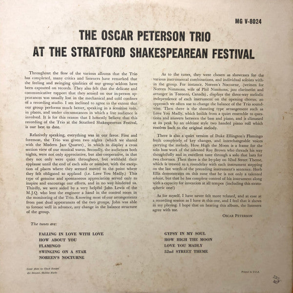 At The Stratford Shakespearean Festival