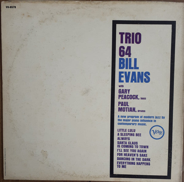 Release: Trio 64-Vinyl-US-1973-V6-8578, V6/8578-16092950