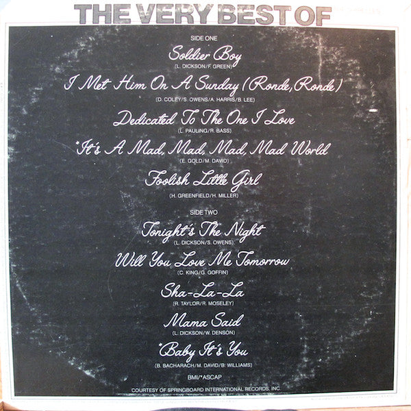 Master Release: The Very Best Of The Shirelles by The Shirelles