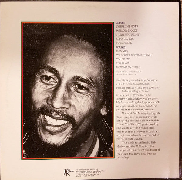 Release: Bob Marley & The Wailers-Vinyl-Japan-1983-25JAL-1-21943243