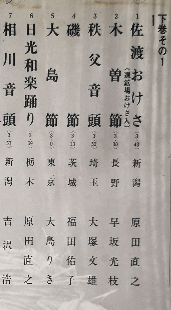 愛蔵盤 正調日本民謡全集（下巻）