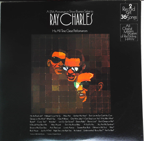 Release: A 25th Anniversary In Show Business Salute To Ray Charles-Vinyl-Japan-1972-P-4629~30A-16200344