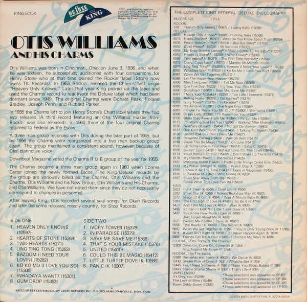 Master Release: 16 Hits - Contains All Their Greatest Hits by Otis Williams & The Charms
