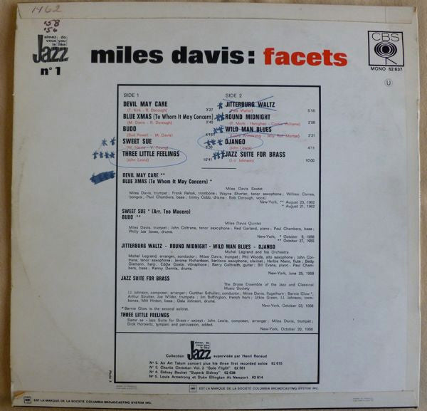 Release: Facets-Vinyl-France-None-62637, 62 637-5450563