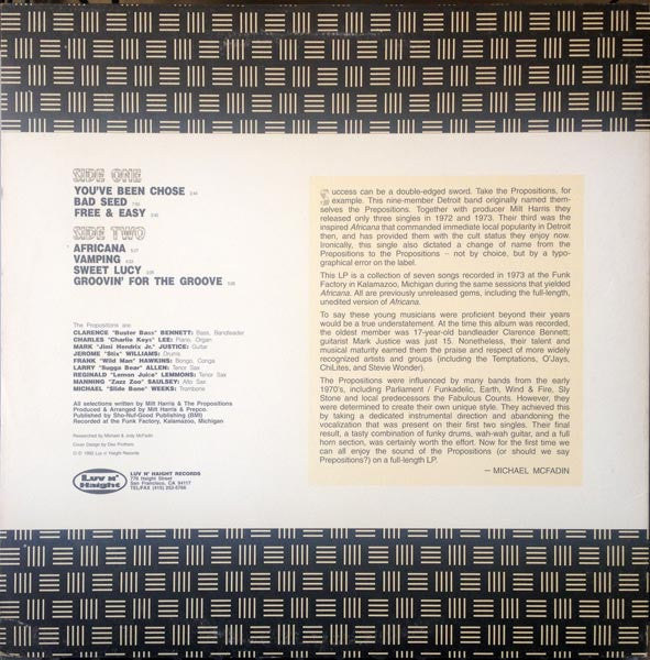 Release: Africana-Vinyl-US-1992-LHLP 002-1804598