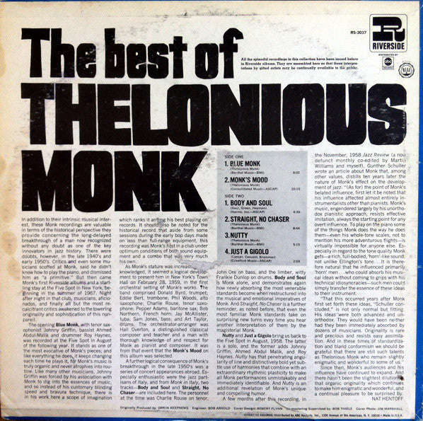 The Best Of Thelonious Monk