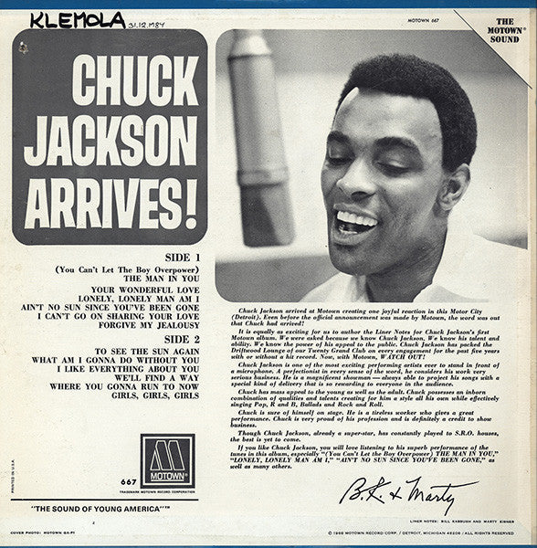 Master Release: Chuck Jackson Arrives! by Chuck Jackson
