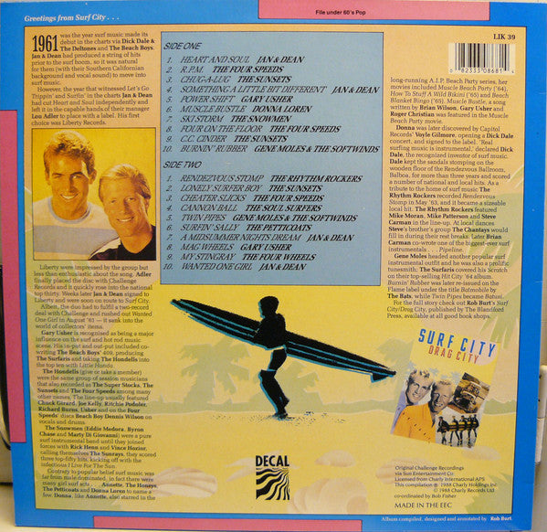 Release: Surfer's Stomp-Vinyl-Europe-1988-LIK 39, LIK 39-4164420