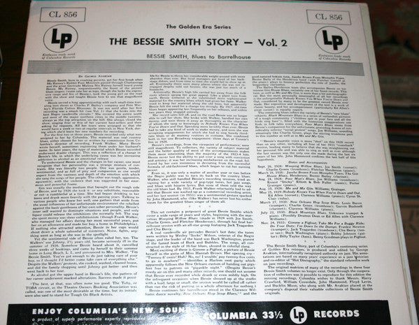Release: The Bessie Smith Story - Volume 2-Vinyl-US-None-CL 856-8234034