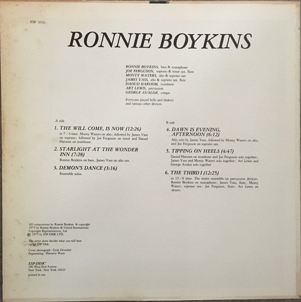 Master Release: Ronnie Boykins by Ronnie Boykins