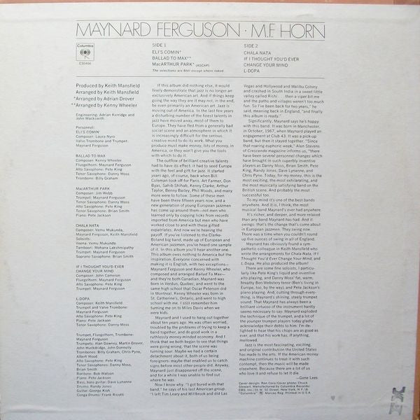 Release: M.F. Horn-Vinyl-US-1970-C 30466-4051721