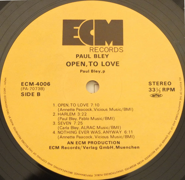 Open, To Love