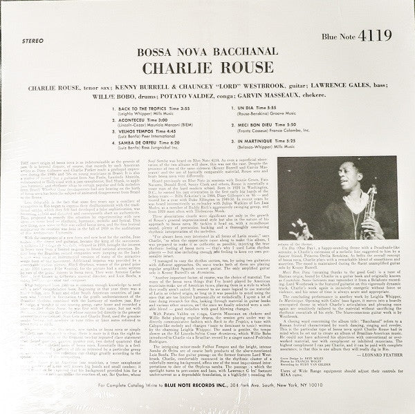 Master Release: Bossa Nova Bacchanal by Charlie Rouse