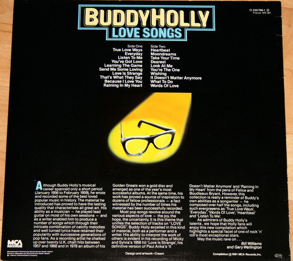Release: Love Songs-Vinyl-Europe-1984-250 798-1-2812787