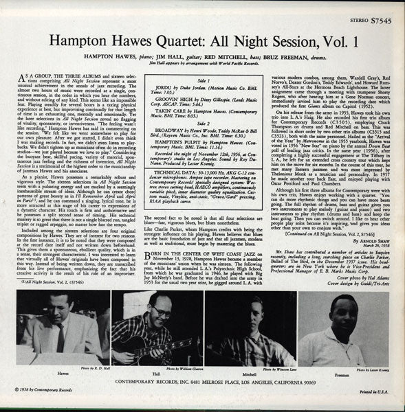 Release: All Night Session, Vol. 1-Vinyl-US-None-S7545-5458191