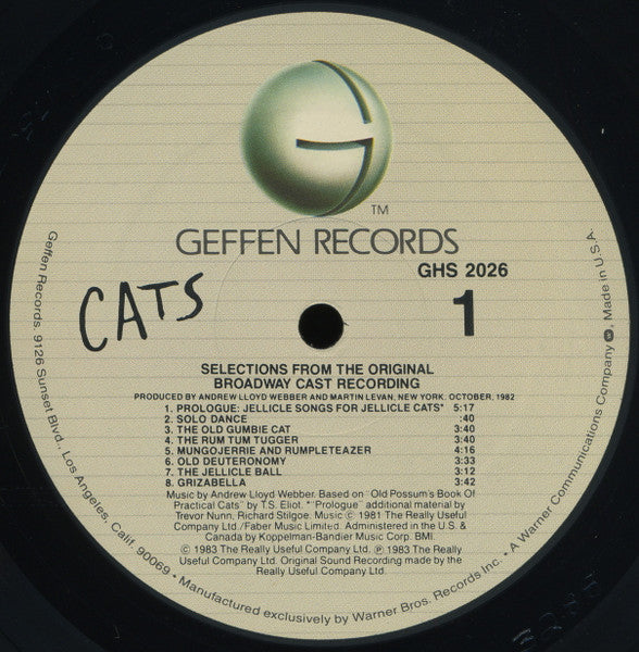 Cats (Selections From The Original Broadway Cast Recording)