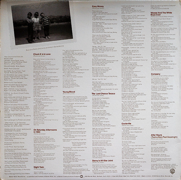 Release: Rickie Lee Jones-Vinyl-US-1979-BSK 3296-8088287