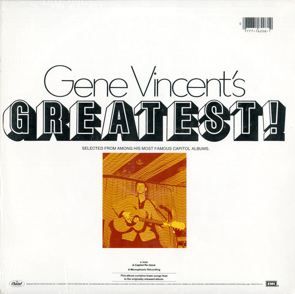 Release: Gene Vincent's Greatest!-Vinyl-US-None-N-16208-2112572