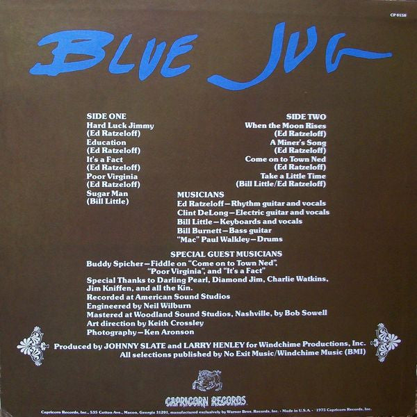 Release: Blue Jug-Vinyl-US-1975-CP 0158-4098332