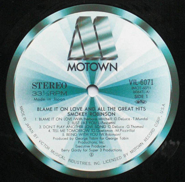 Release: Blame It On Love & All The Great Hits-Vinyl-Japan-1983-VIL-6071-9839867