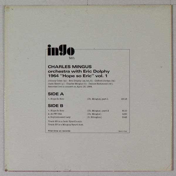 1964, "Hope So Eric" Vol. 1